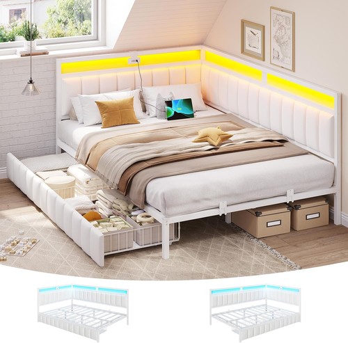 Double bed frame with - frame, 2