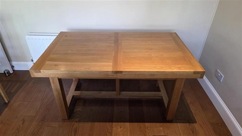 Solid oak extendable table - extendable,