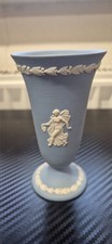 wedgwood jasper ware blue vase small flute vase