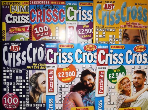 Criss cross puzzle books - x,