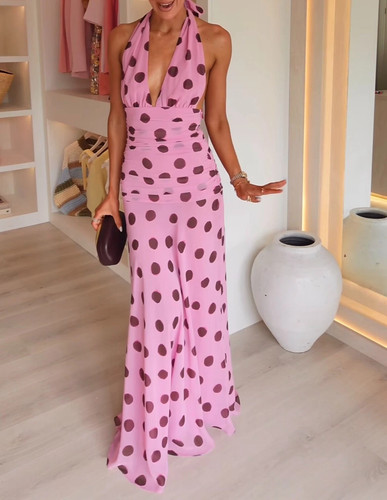 Zara long maxi polka dot - long,
