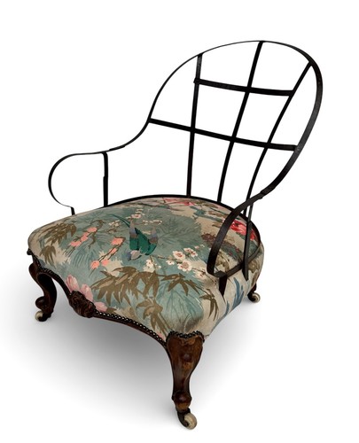 Antique victorian iron back - antique,