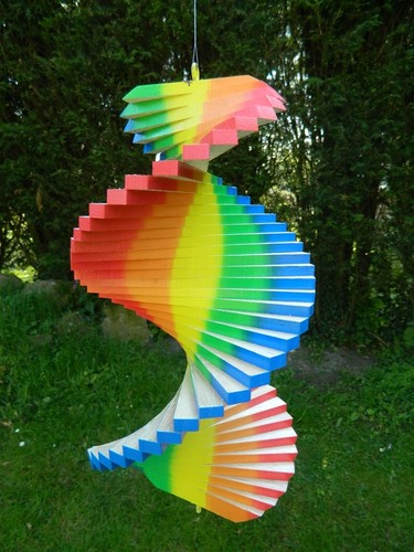 Wooden wind spinner spiral - wind,