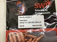 SWP  50 Contact Tip 1.2mm  wire / 1.00 m  alum part no M2508-12 25 tips x 2 pack