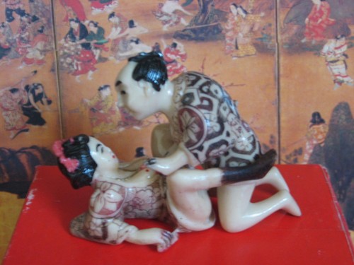 Pair japanese samurai geisha - japanese,