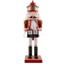 Christmas Medium Wooden Nutcracker Ornament - Red Countdown Days Till Christmas