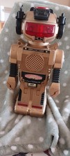 VTG MAGIC MIKE 1984 GOLD PLASTIC ROBOT - MADE IN HONG KONG Tommy the robot