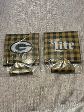 Miller Lite Beer 12 oz Can Bottle Koozie Cooler - Set of Two (2) - New & F/S