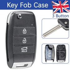 Car Flip Key Case Remote Fob Shell 3 Button for Kia Sportage 2015 2016 2017 2018
