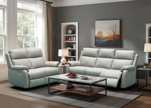 Grey italian leather electric - italian,