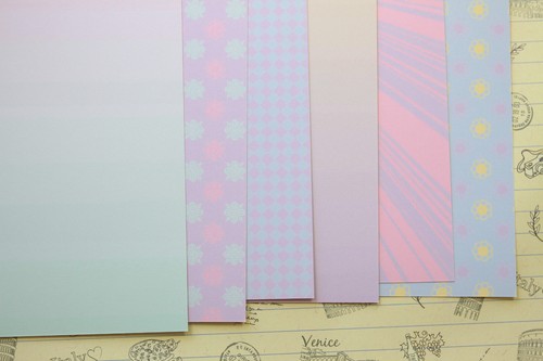 Rainbow pastel mix - mix, card