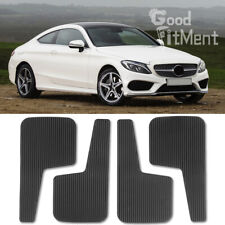 Rubber Black Set of 4 Mud Flaps Splash Guards Mudflaps For Mercedes-Benz C-Class