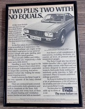 FRAMED original 1978 Lancia Beta Coupe advert | Man Cave  | Wall Art | Classic