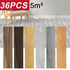 5m² Floor Planks Tiles Self Adhesive Wood Effect Vinyl Flooring Kitchen Bathroom