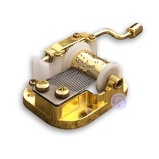 Music Box Parts Hand Crank Golden Sankyo Musical Movement (30 Tunes Option)