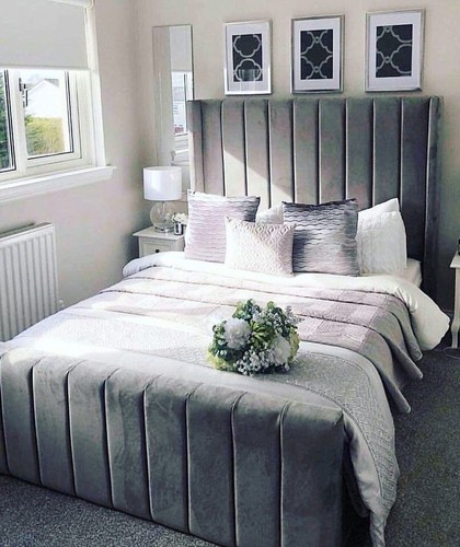 Grey plush velvet - plush,