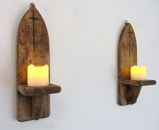 PAIR OF 30CM RECLAIMED WOOD
