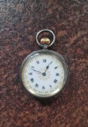 Antique silver ladies pocket - ladies,