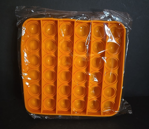 Orange fidget popper 6x6 - orange,
