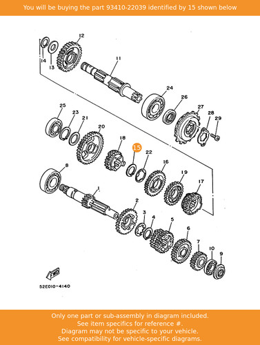 Yamaha circlip 93410 - circlip,, 93410-22039
