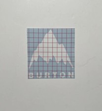 BURTON Mountain Logo  / Snowboard Burton / Die-cut / White / LARGE Sticker