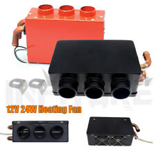 3 Holes 12V/24V 24W Electric Heater Copper Water Pipe Fan Defogger Defroster
