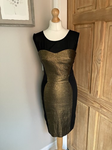 Reiss dress size gold - dress,