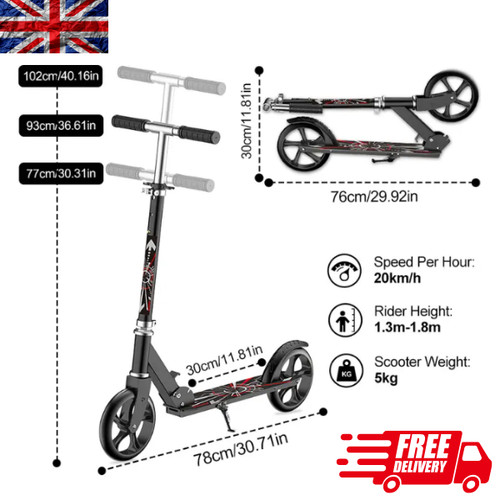 Foldable big wheel scooter - big,