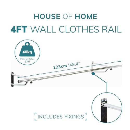 Clothes rail wall - rail, mounted