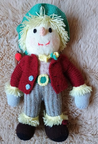 Hand knitted scarecrow - scarecrow,
