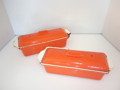Pair vintage 1970 orange - 1970's,