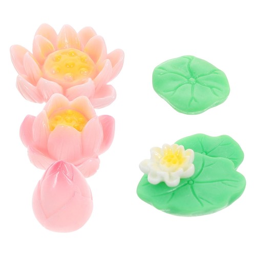 5pcs mini lotus flowers leaves - 5pcs,