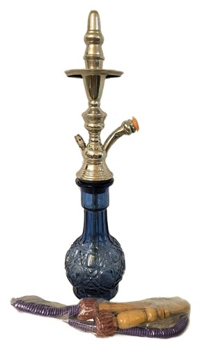 Shisha hookah pipe blue - hookah,