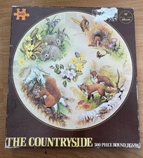 Vintage Round 500 Piece Jigsaw Puzzle 'The Countryside'