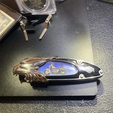Vintage Harley Davidson Heritage Softail Collector Knife with Case Franklin Mint