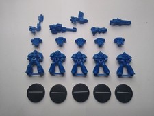 40K Space Marines- 1x Space Crusade Squad. Devastator. Blue. OOP