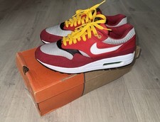 2004 Nike Air Max 1 Red Urawa UK8   -309740 611- *A Full Professional Sole Swap*