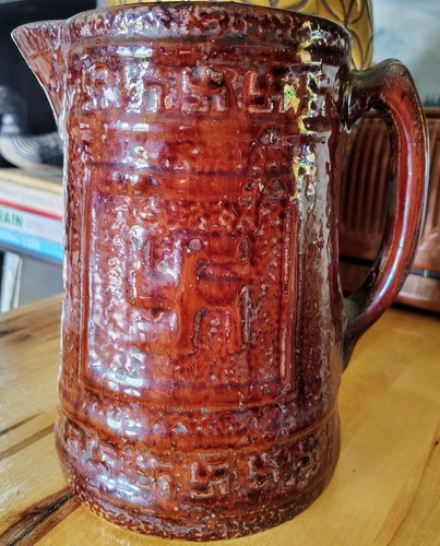 Antique brown indian - indian, stoneware