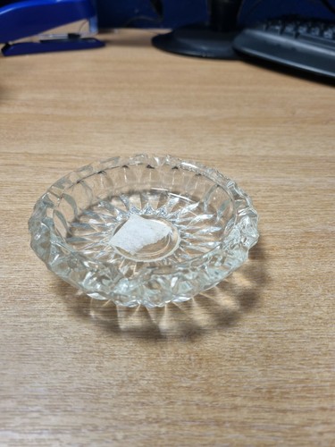 Small cut glass ashtrays - cut,