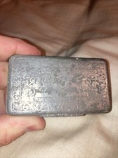 Vintage Pewter Snuff Box Tobacco Pipe Dip 1800s Roman Chariots