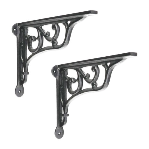 Shelf brackets pair black - shelf,