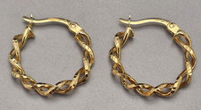 9ct Gold Creole Twist Hoop