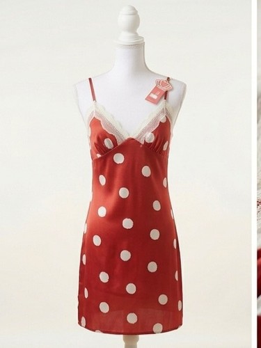 Sexy red polka dot satin - polka,
