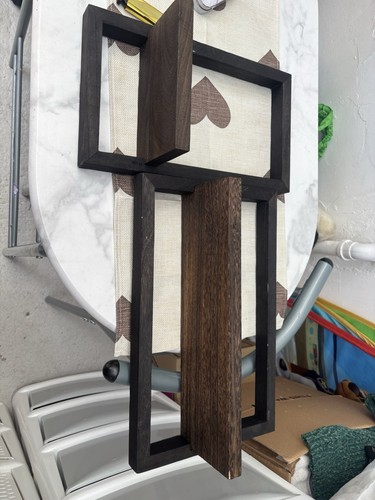 Brown black shelves x2 - shelves,