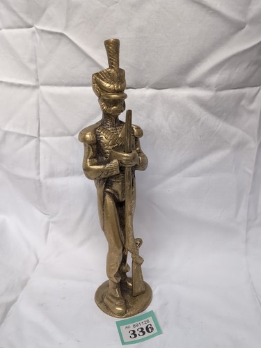 Vintage brass soldier doorstop - vintage,
