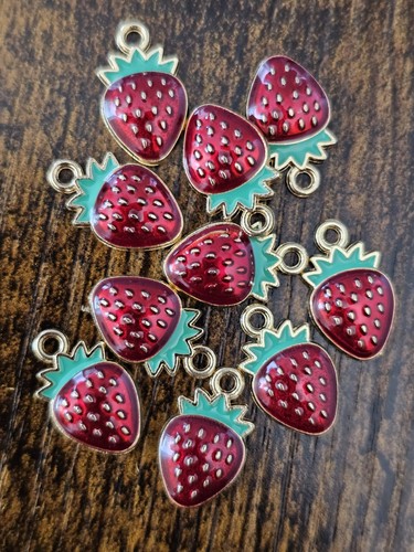 Red strawberry charms for - charms,