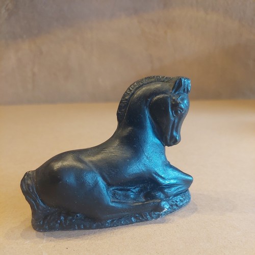 Handcrafted carved coal horse - carved,