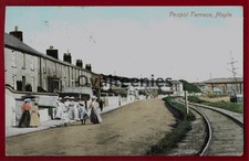 Hayle Penpol Terrace houses and railway line Argalls postcard Cornwall