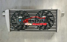 FMIC Alloy Universal Intercooler 600x300x76mm 3" Inch In/Outlet 76mm Turbo & FAN