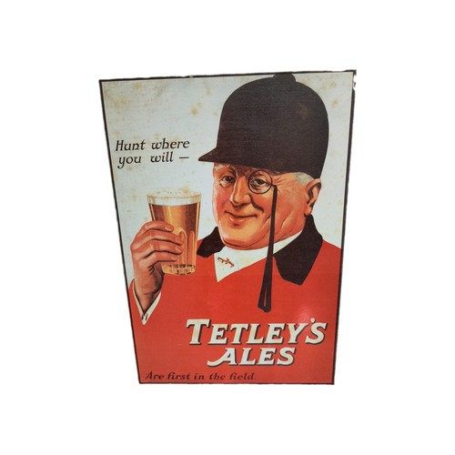Tetley ales metal sign - tetley’s,